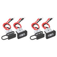 2X 50A Battery Quick Disconnect Connector with 8AWG Wire and Mounting Bracket Extension Cable Connector Kit