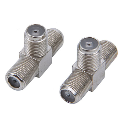 16 PCS 2-Way F-Type Combiner TV Coaxial Connectors RF Adapters Joiners 2