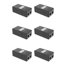 6X 24V 0.5A Desktop POE Power Injector Ethernet Adapter Überwachung CCTV für IP Kamera Stromversorgung