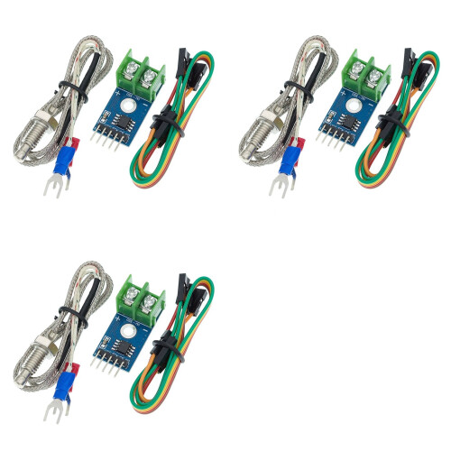 3X MAX6675 Module with K Type Thermocouple Sensor High Accuracy Measurement Tool High Temperature Measurable Module 1