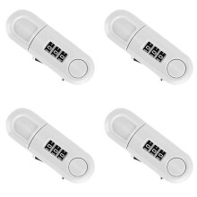 4X DrawerPassword Lock Non Perforated Cabinet Door Safety Lock Double Opening Refrigerator Lock Home Anti-Theft Lock