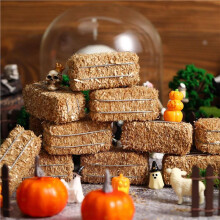 24 Pcs Hay Bales Fall Harvest Decorations Small Decorative Straw Bale for Dollhouse,Western Themed Party Decor