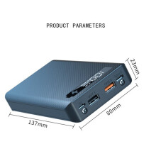 4X 6X18650 Battery Charger Box Power Bank Case 18650 Battery Charging Box for Mobile Phone Charge, Standard Charge Black