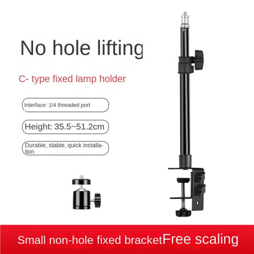 3X C Tripod Clamp Desk Mount Light Stand with 1/4In   Table Fixture Adjustable Camera Tabletop Bracket Stand 2