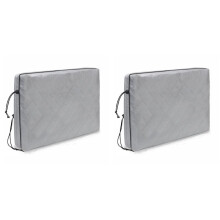 2X Capa para Ar Condicionado Interno, Capa para Janela da Unidade de CA para Isolamento Duplo Interno com Cordão Elástico 21Lx15Hx3,5D Polegadas