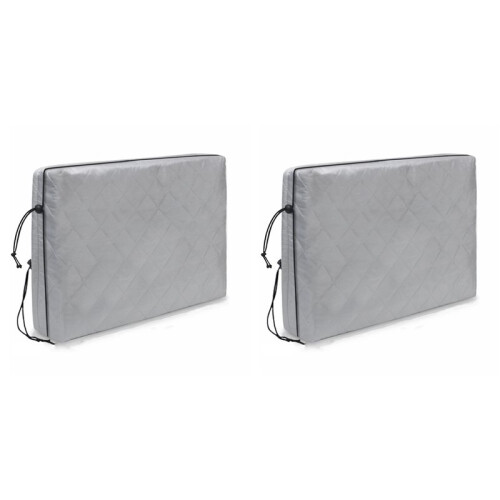 2X Capa para Ar Condicionado Interno, Capa para Janela da Unidade de CA para Isolamento Duplo Interno com Cordão Elástico 21Lx15Hx3,5D Polegadas