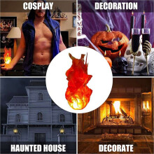 3X Halloween Funny Toy Magic Fire the Hand Home LED Decoration Luminous Fireball Exquisite Ornaments Party Red