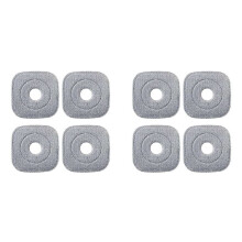 Mop Pads 8 Pieces Microfiber Refills Square Brush Scrub Pad for Wet and Dry Deep Clean Hardwood Floor Care Kitchen Room