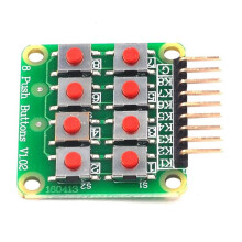 2Stück 2x4 Tastenfeld 4x2 Tastenfeld 8 Drucktasten Tastatur Matrix Tastaturtaste für AVR 2x4 Modul AVR Modul