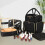 Spacious Nail Care Container Contains Top Section And-Black 2