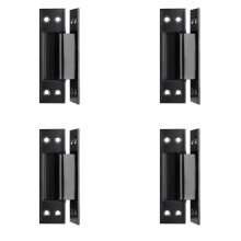 4pcs 4-Inch Concealed Door with Concealed Stainless Steel Wooden Door Concealed Door and Hinge Hidden Hinge Black