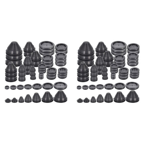 2X Rubber Grommets Wire Protection,Closed Rubber Grommet,Firewall Solid Closed Hole,Firewall Plug Grommet Synthetic Wire