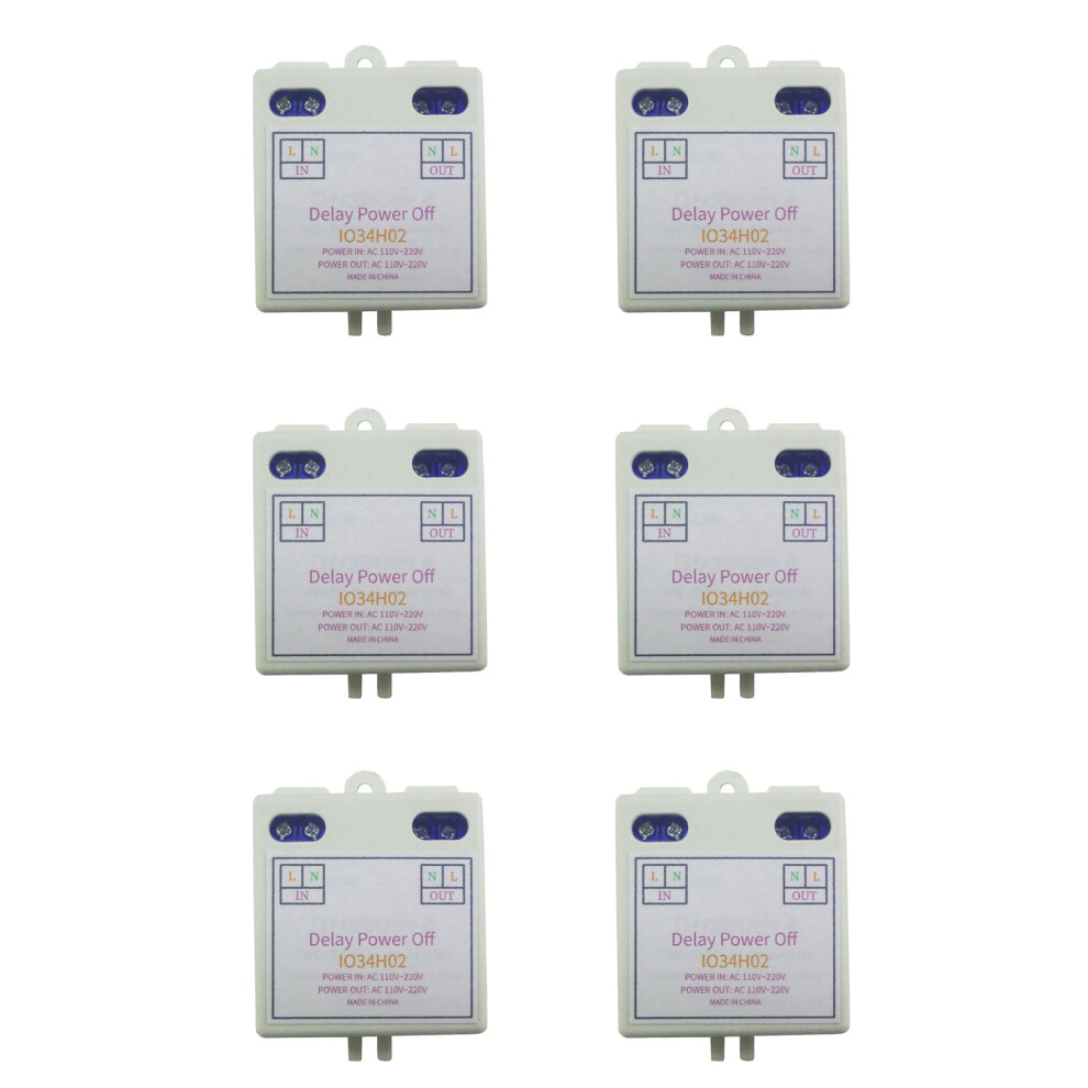 6X Ac 120V 220V Delay Relay Power Delay Off 1-480Min Adjustable Delay Power Off Automation Controller 6031542823134
