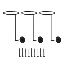 Black Wall Rack To Keep Helmets And Balls Neatly Stored