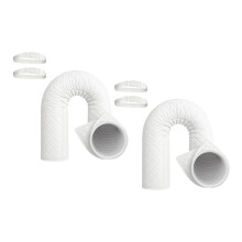 2Pcs Air Conditioner Hose Heat Cover For Portable Unit-White