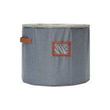 Space Efficient Round Shoe Basket Stores Up To 12 Pairs-grey