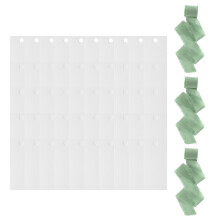 50Pieces Blank Cards And 3 Rolls Ribbon For Wedding Party-Green