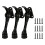 Kick Down Door Stoppers Anti Collision Easy Pedals-Large black 1