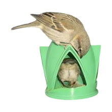 Vogelhäuschen im Rockets-Stil, offenes Design, 3D-gedruckte-Grün
