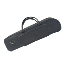 Water Resistant Oxford Cloth Trumpet Gig Bag Case with Thick Padded Protection and Backpack Straps Black