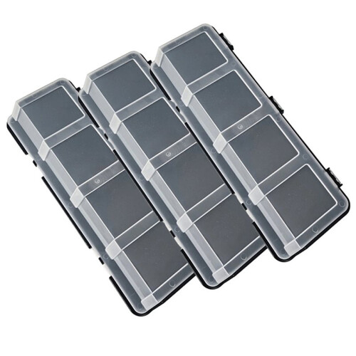 6Pcs Parts Storage Box Plastic Screw Organizer Box with 4 Compartment Tool Part Container Bin with Lid Storage Case 1