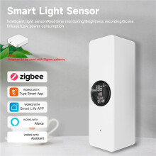 2X Tuya ZigBee Lichtsensor Leuchtdichtesensor Strahlsensor Echtzeit-Leuchtdichteerkennung Home Automation App-Steuerung