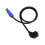 2X Power Cord for Powercon Plug Stage Light 3-Pin 1M Power Connection Cable Lighting Stage Performance EU Plug 1