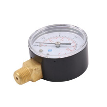 5X 0-1Bar 50Mm Waterdrukmeter Meter 1/4 Inch NPT Draad Manometer TS-50-15Psi