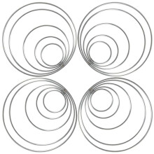 100 Pieces Metal Dream Catcher Rings Hoops Steel  Silver Rings for Crafts,Macrame and Other DIY Projects in 5 Sizes