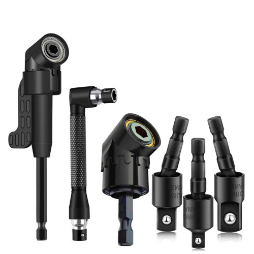 24Pcs Right Angle Drill Attachment Set with 105 Angle Drill Adapter and Impact Grade Socket Adapter 1