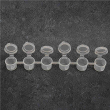 32 Strips/192 Pots 3Ml Empty Paint Strips Paint Cup Pots Plastic for Classrooms Schools Painting Arts Crafts Supplies