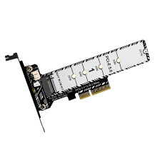 Carte adaptateur PCIe 5.0 vers M.2 NVMe,- déflecteur mi-hauteur