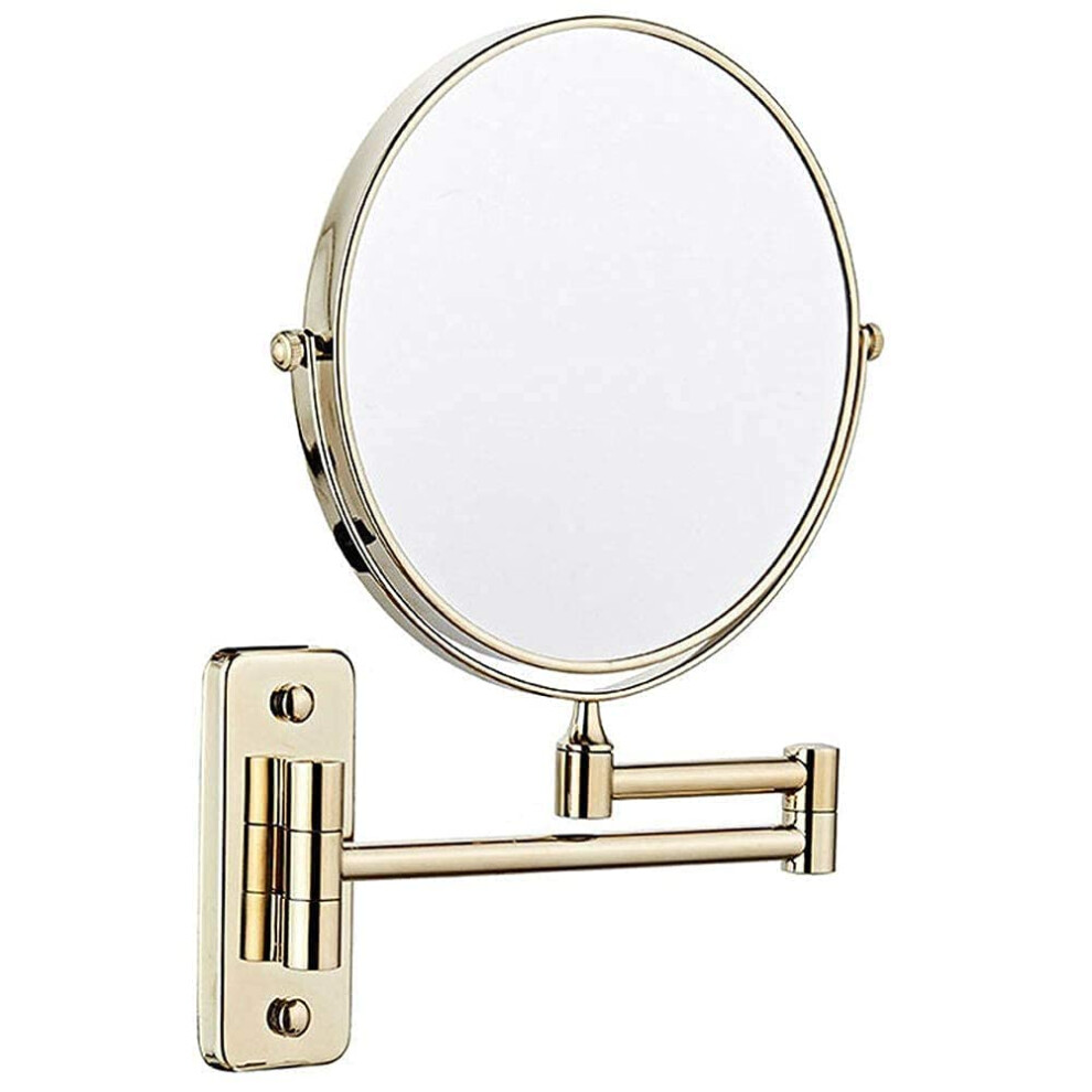 Wall Mounted Makeup Mirror 6Inch Double Sided 1X/3X Magnification 360 Swivel Foldable Bathroom Mirror