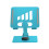 Portable Laptop Stand Foldable Support Base Notebook Stand-Blue 1