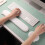 Leather surfaces Silicone Wrist Pad for Computer Mouse-White 2