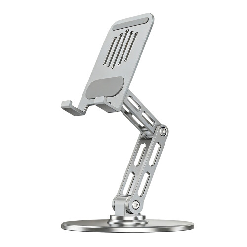 Foldable Aluminum Stand 3 Axises Adjustable 360 Rotating-Silver
