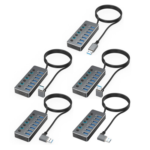 High Performances USB Hubs 7Port with Aluminum Shell-100cm up 2