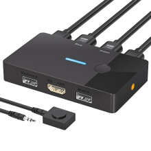 8K HDTV KVM Switcher 2 In 1 Out HDTV USB KVM Switcher Box-8K
