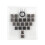 Ergonomic 21Key Transparents Fogged Heart Pattern Keycaps-Black 1
