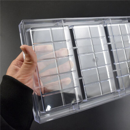 3X Polycarbonate Chocolate Bar Mold for Candy Making, Baking and Candy Snacks,Durable Appliance for Professional Bakery.