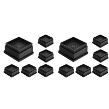 Bed Risers 1 Inch, 12pcs Adjustable Bed Furniture Riser, Heavy Duty Bed Lifts Risers with Rubber Pad for Sofa, Bed