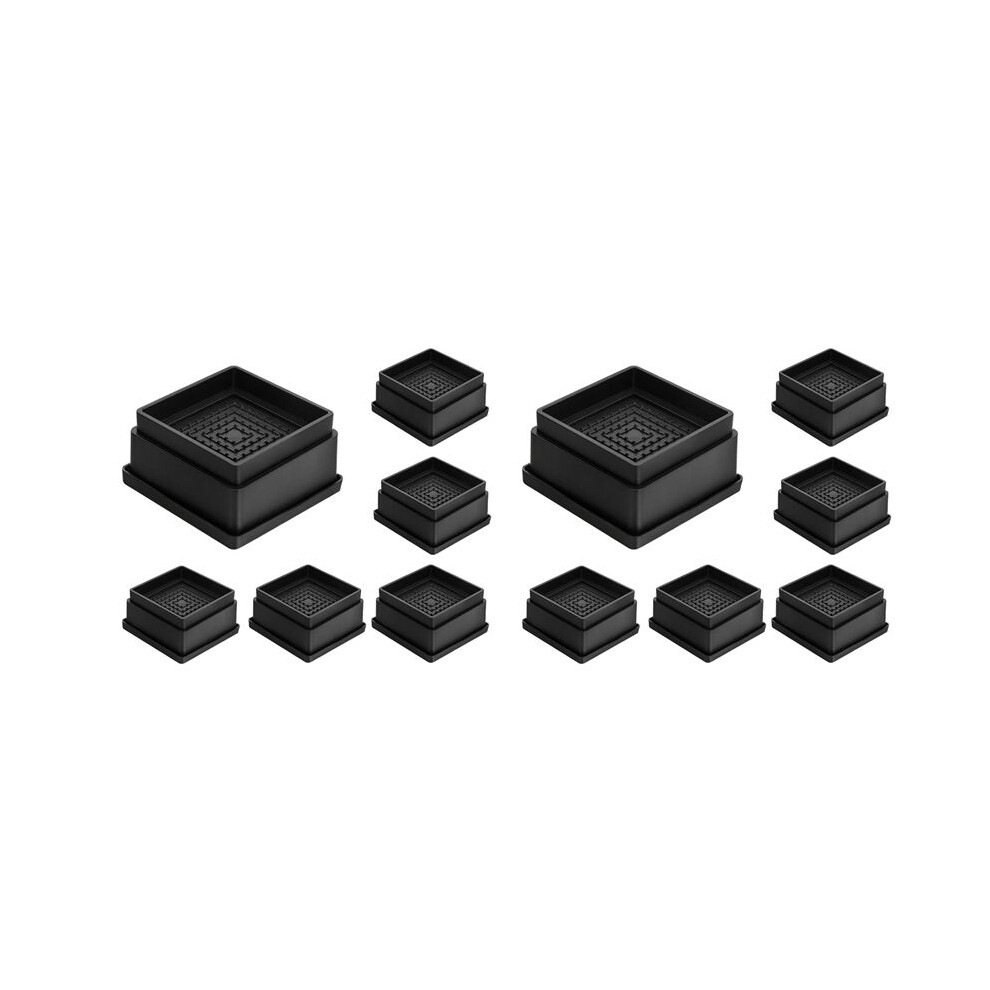 Bed Risers 1 Inch, 12Pcs Adjustable Bed Furniture Riser, Heavy Duty Bed Lifts Risers With Rubber Pad For Sofa, Bed 6033714921273