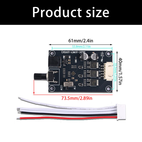 Wide Voltages Input 7V to 12V Brushless Motor Driver Controller 2