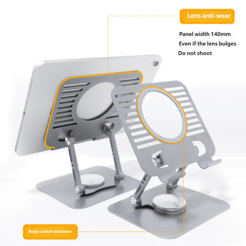 Foldable Tablets Holder Metal Stand Adjustable Rotatable-D10 2