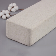 Bed Gap Filler with Removable Cover, Twin Headboard Pillow Cushion, 150x10x10cm Beige
