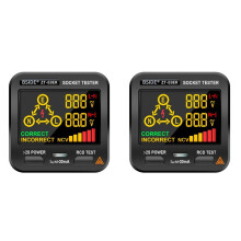 2X BSIDE ZT-E8ER Testador de Soquete Detector de Tensão Inteligente Verificador de Saída Plugue UE