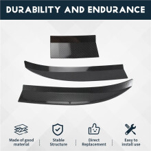 Universal Car Spoiler, Adjustable Rear Trunk Spoiler Lip Roof Tail Wing Accessories, Carbon Fiber