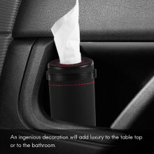 Tissue Box General Auto Round Paper Tube Safety Broken Window Tissue Cup Interior Decoration Car Home Paper Tube Black