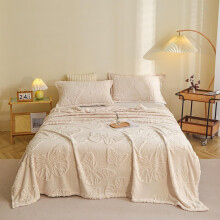 Queen Size Beige Fleece Throw Blanket – Soft CashmereLike Feel, Cozy AllSeason Couch Blanket