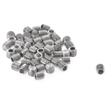 50pcs M3x3mm Stainless Steel Hex Socket Set Cap Point Grub Screws Silver